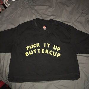 Crop top with slogan